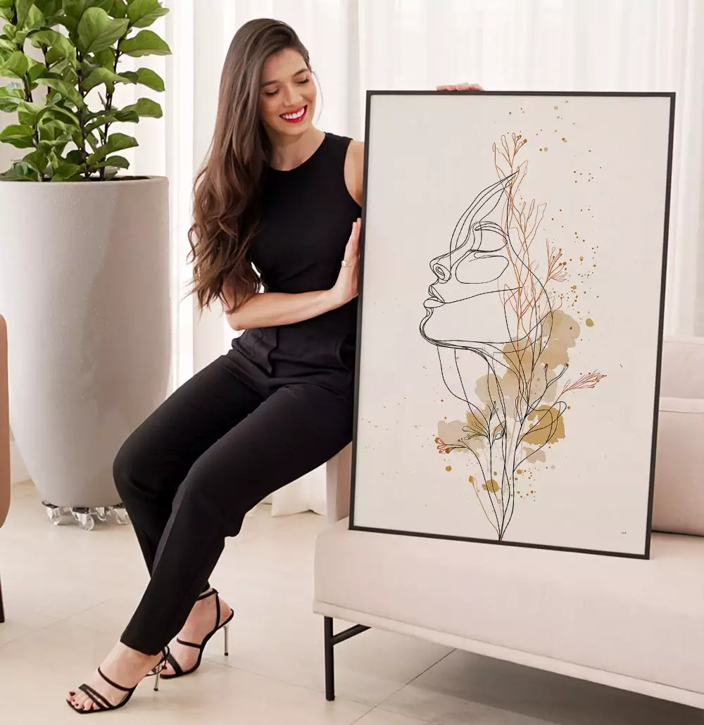 Quadro Decorativo A Mulher que Nasce das Flores