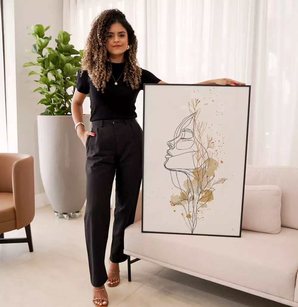 Quadro Decorativo A Mulher que Nasce das Flores