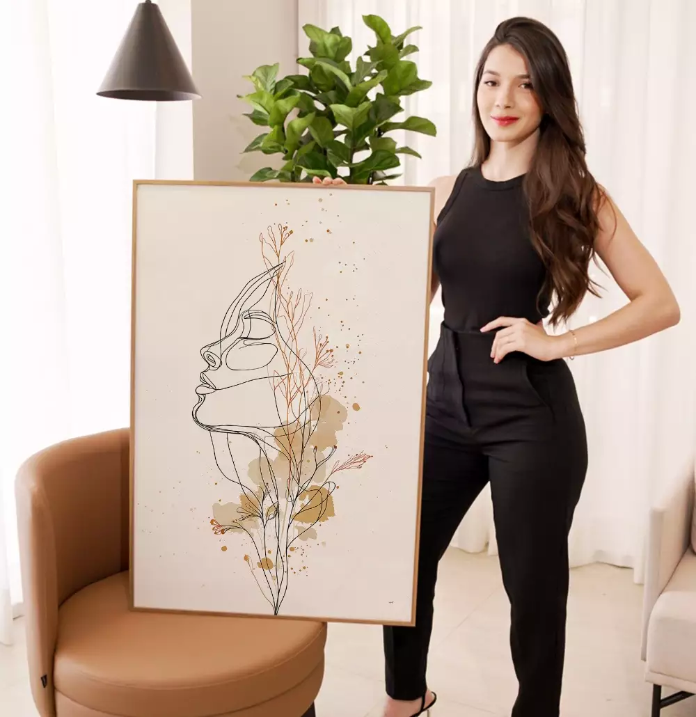 Quadro Decorativo A Mulher que Nasce das Flores