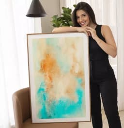 Quadro Decorativo Pintura Aquarela - Areia e Mar