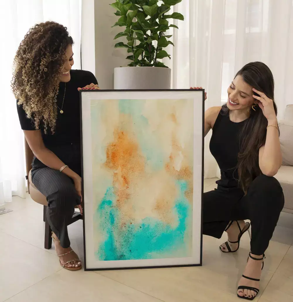 Quadro Decorativo Pintura Aquarela - Areia e Mar