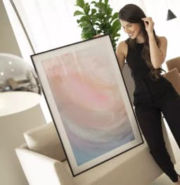 Quadro Decorativo Pintura Abstrata Multicolor Pastel