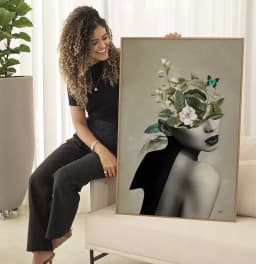 Quadro Decorativo Flowers Brain - Coleção Collage Flowers