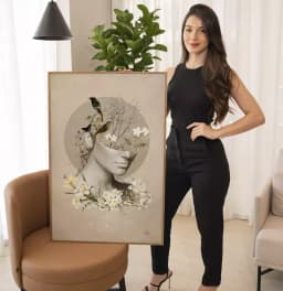 Quadro Decorativo Dryella - Coleção Collage Flowers