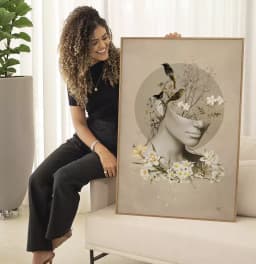 Quadro Decorativo Dryella - Coleção Collage Flowers
