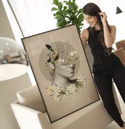 Quadro Decorativo Dryella - Coleção Collage Flowers