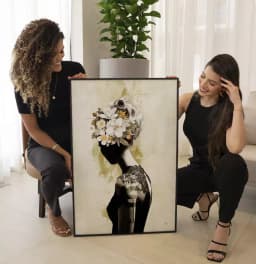 Quadro Decorativo Lady Of Shadows - Coleção Collage Flowers