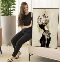 Quadro Decorativo Lady Of Shadows - Coleção Collage Flowers