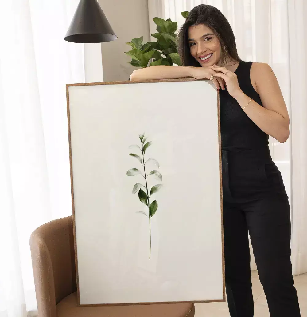 Quadro Decorativo Botanical Green Plant Minimalist