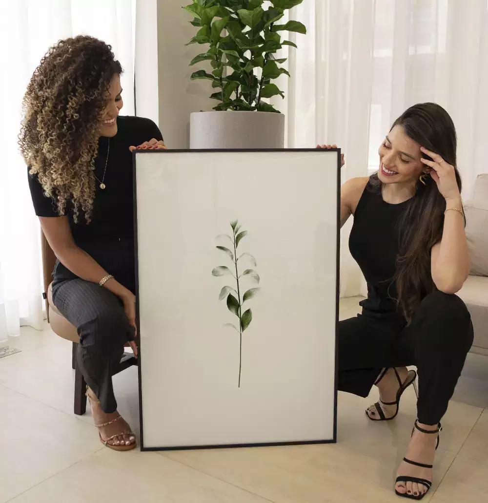 Quadro Decorativo Botanical Green Plant Minimalist