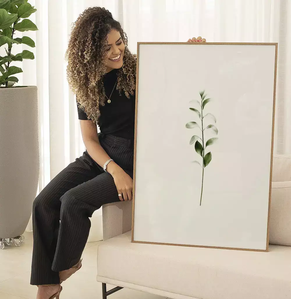 Quadro Decorativo Botanical Green Plant Minimalist