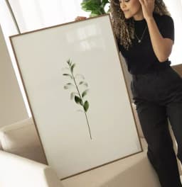 Quadro Decorativo Botanical Green Plant Minimalist