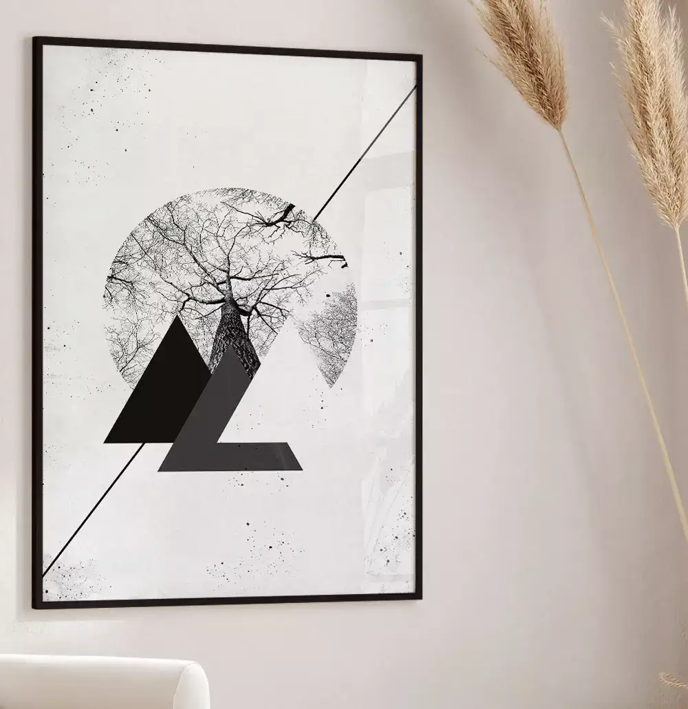 Quadro Decorativo As 3 Pirâmides e a Árvore da Vida