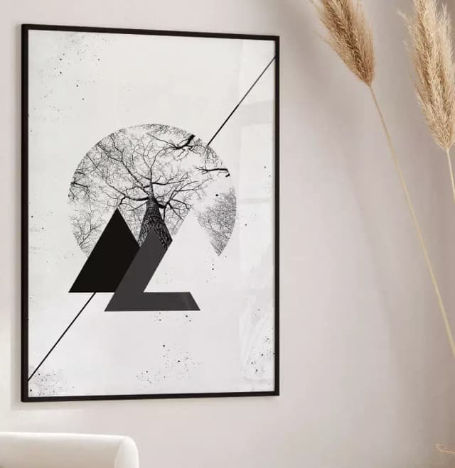Quadro Decorativo As 3 Pirâmides e a Árvore da Vida
