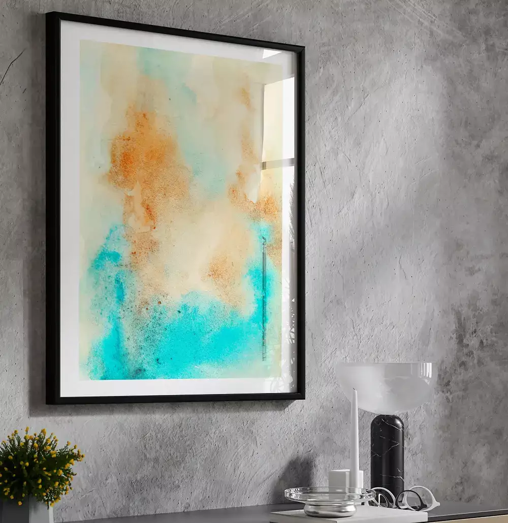 Quadro Decorativo Pintura Aquarela - Areia e Mar