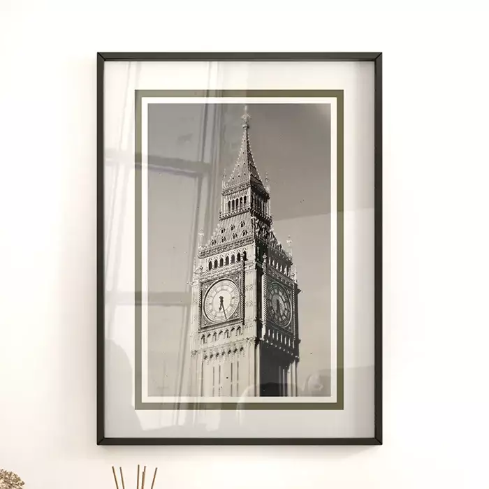 Quadro Decorativo Big Ben Inglaterra Fotografia em Tons Sépia