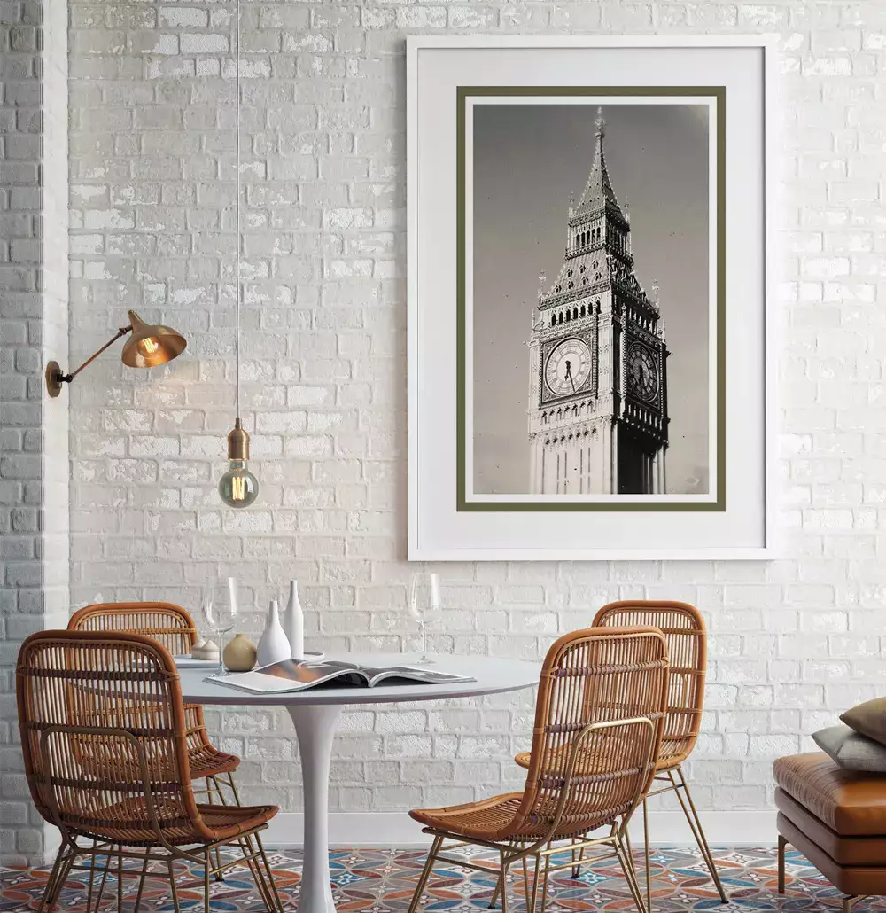 Quadro Decorativo Big Ben Inglaterra Fotografia em Tons Sépia