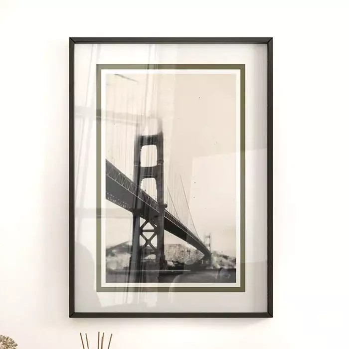Quadro Decorativo Golden Gate EUA Fotografia em Tons Sépia