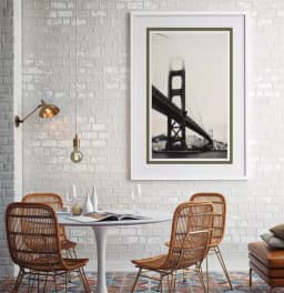 Quadro Decorativo Golden Gate EUA Fotografia em Tons Sépia