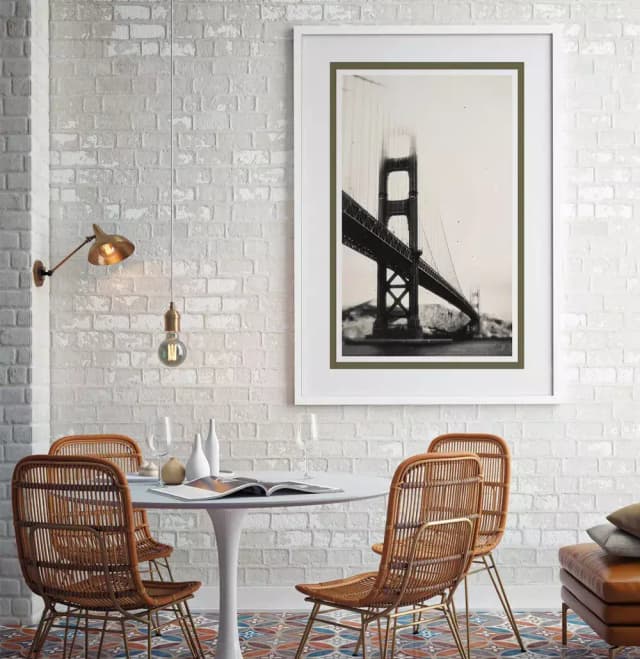 Quadro Decorativo Golden Gate EUA Fotografia em Tons Sépia