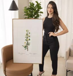 Quadro Decorativo Coleção Botanical Floral Rosa Myriacantha