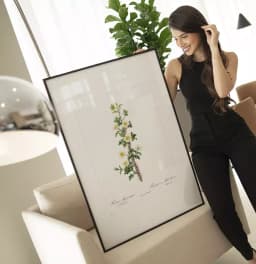 Quadro Decorativo Coleção Botanical Floral Rosa Myriacantha