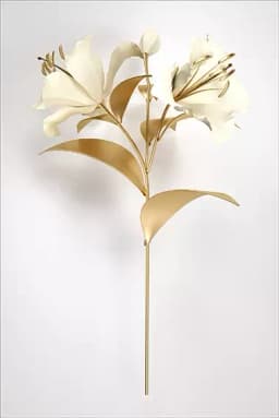 Quadro Decorativo Coleção White&Gold - Plantas e Flores