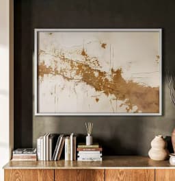 Quadro Decorativo Abstrato Plaster Art Brown Tint