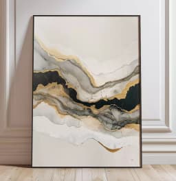 Quadro Decorativo Abstrato Texturas As Camadas de Ouro