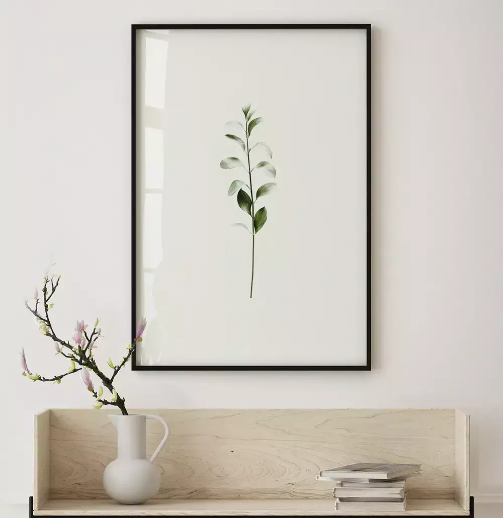 Quadro Decorativo Botanical Green Plant Minimalist