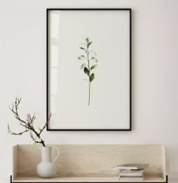 Quadro Decorativo Botanical Green Plant Minimalist