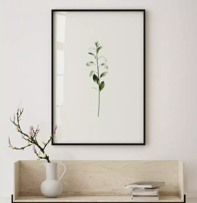 Quadro Decorativo Botanical Green Plant Minimalist