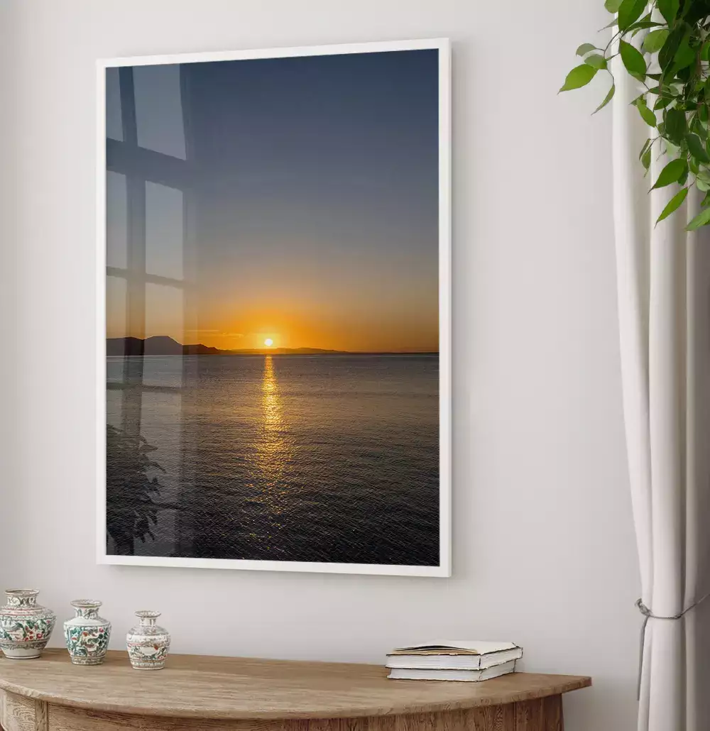 Quadro Decorativo Pôr do Sol no Mar