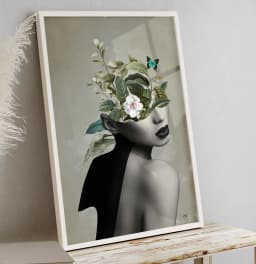 Quadro Decorativo Flowers Brain - Coleção Collage Flowers