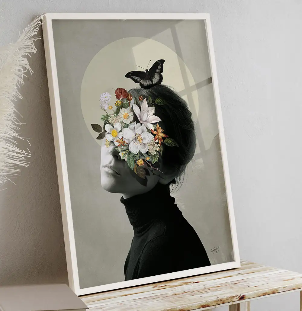 Black Little Butterfly - Coleção Collage Flowers