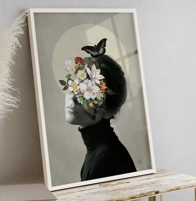 Black Little Butterfly - Coleção Collage Flowers