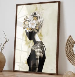 Quadro Decorativo Lady Of Shadows - Coleção Collage Flowers