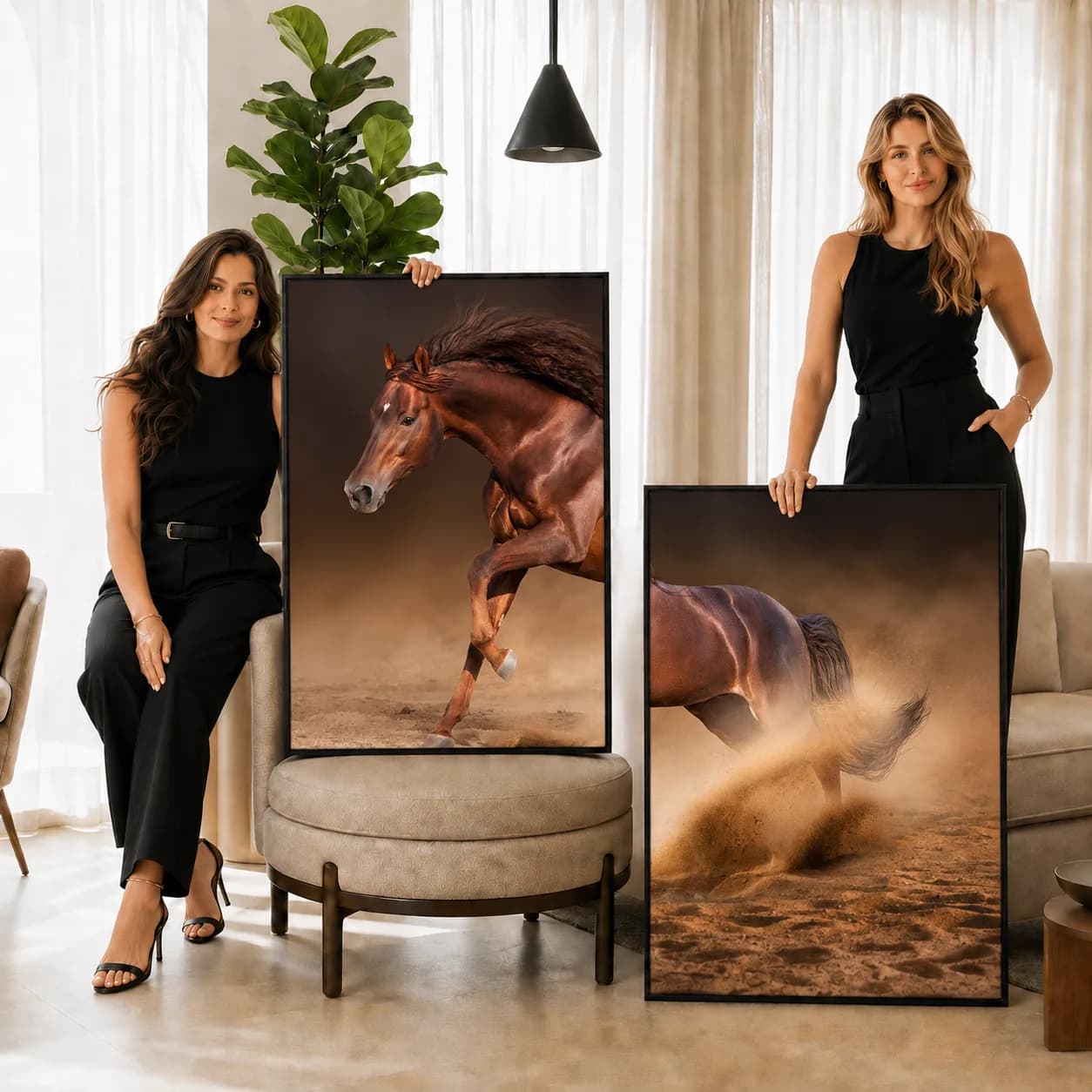 Kit Quadros Decorativos Cavalo