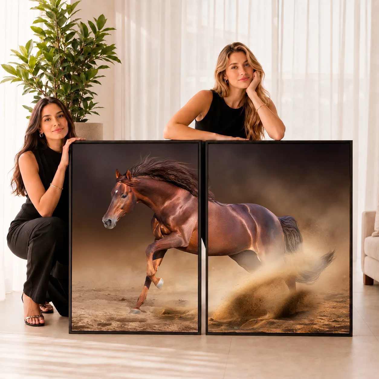 Kit Quadros Decorativos Cavalo