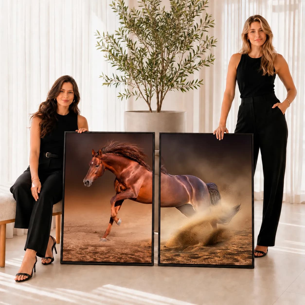 Kit Quadros Decorativos Cavalo