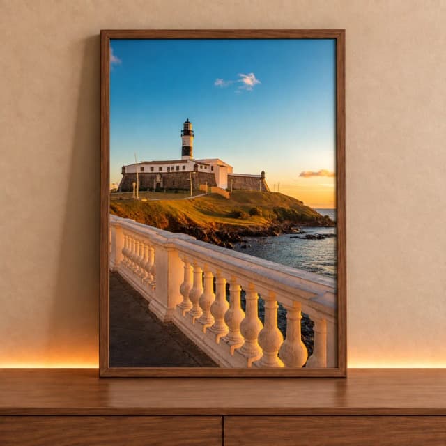 Quadro Decorativo Farol da Barra Bahia - Paisagem