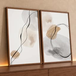 Conjunto 2 Quadros Decorativos Minimalistas