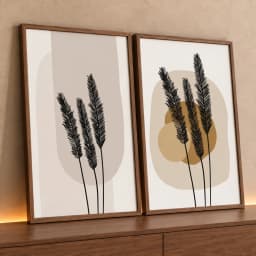 Kit 2 Quadros Decorativos Tropicais