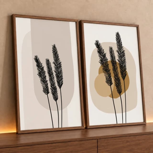 Kit 2 Quadros Decorativos Tropicais
