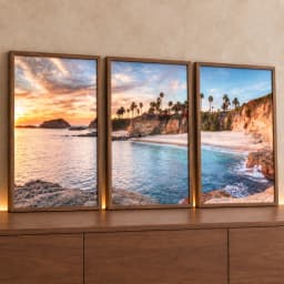 Kit 3 Quadros Decorativos Mar