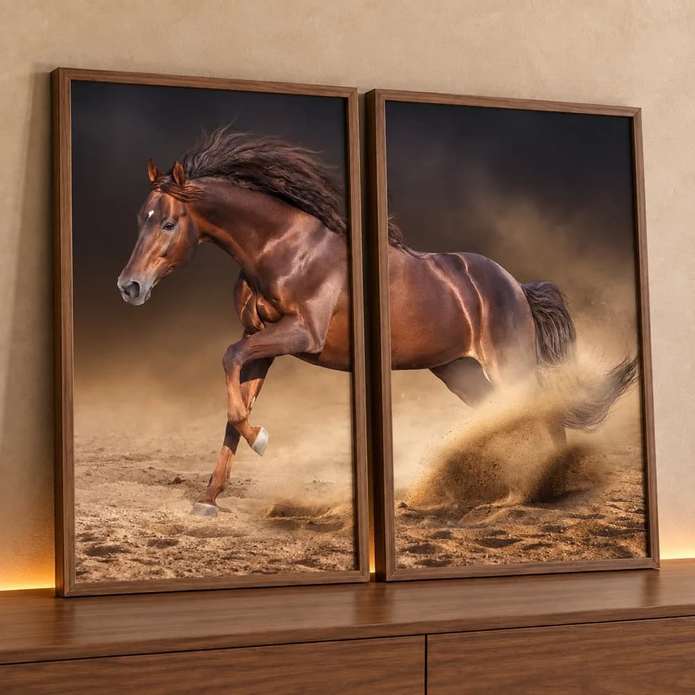 Kit Quadros Decorativos Cavalo