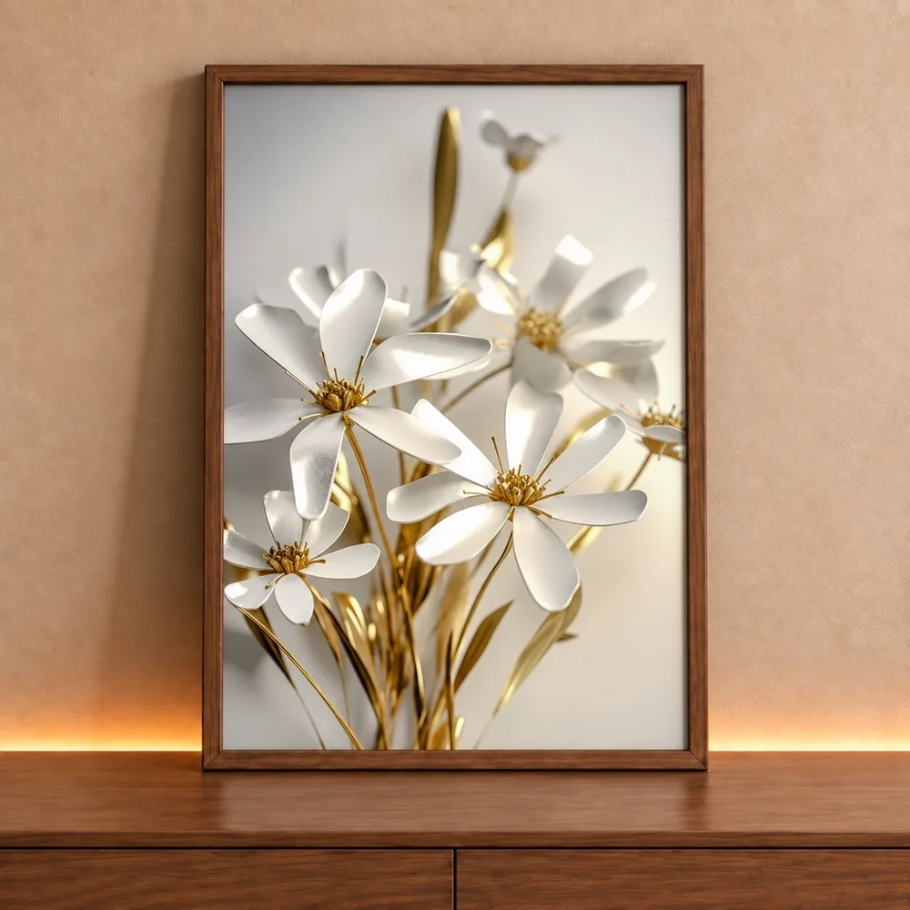 Quadro Decorativo Flores 3D