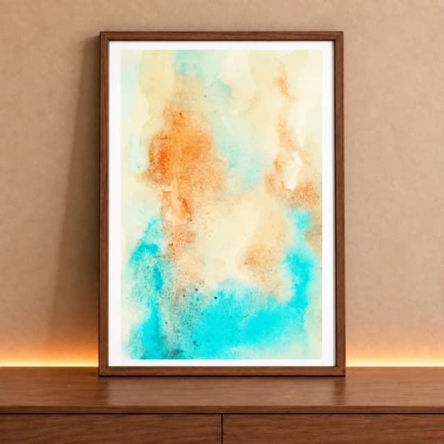 Quadro Decorativo Pintura Aquarela - Areia e Mar