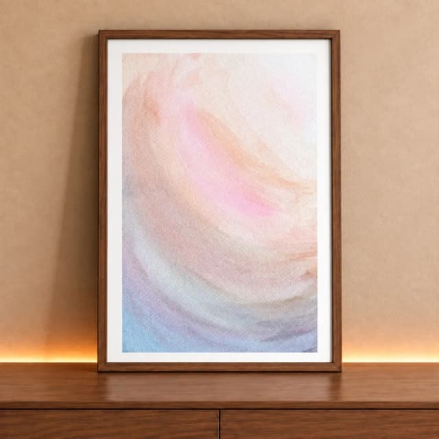 Quadro Decorativo Pintura Abstrata Multicolor Pastel