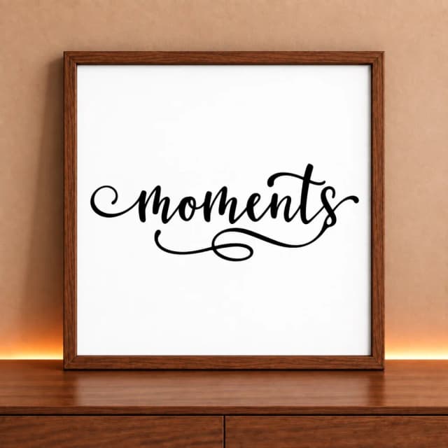 Quadro Decorativo Quadrado Moments Lettering